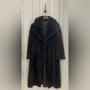 Vintage Genuine Mink Fur Coat – Classic Full-Length Luxury, Elegant & Timeless
